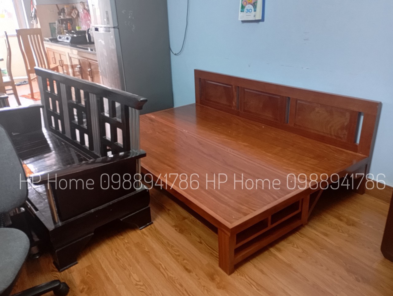 Giường gấp gỗ xoan đào