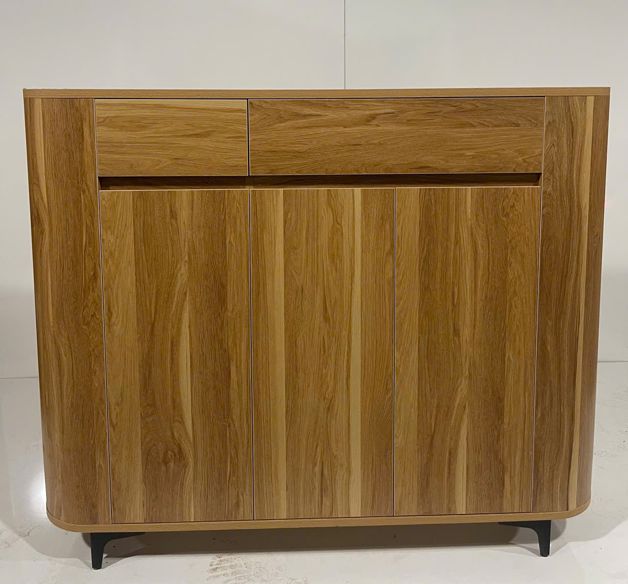 Tủ giày gỗ mdf 3 cánh bo cong