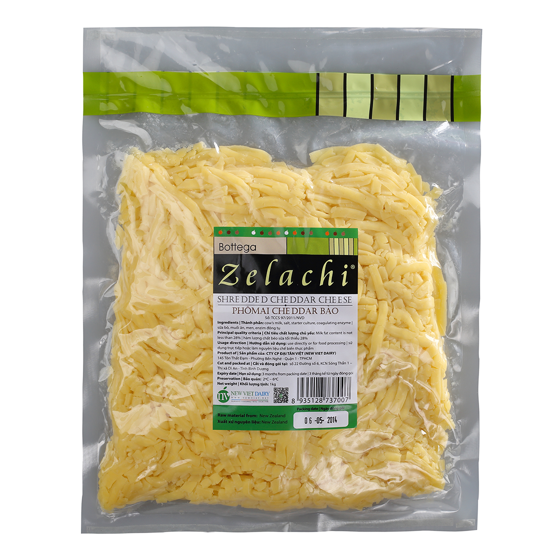 Phô mai bào Zelachi 1kg