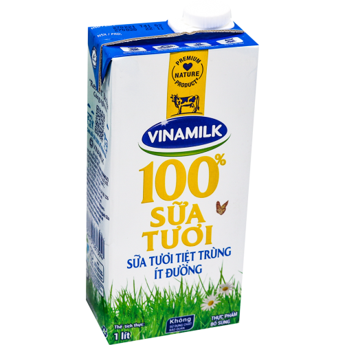 Sữa tươi ÍT ĐƯỜNG Vinamilk 1L (12 Hộp/T)