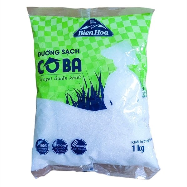 Đường sạch Cô Ba xanh lá 1kg (20 túi/thùng)