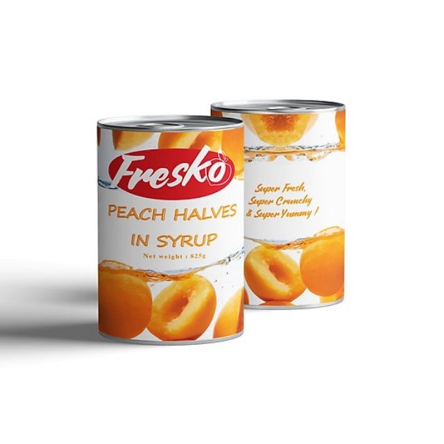 Đào ngâm Resk 820g (12 Lon/T)