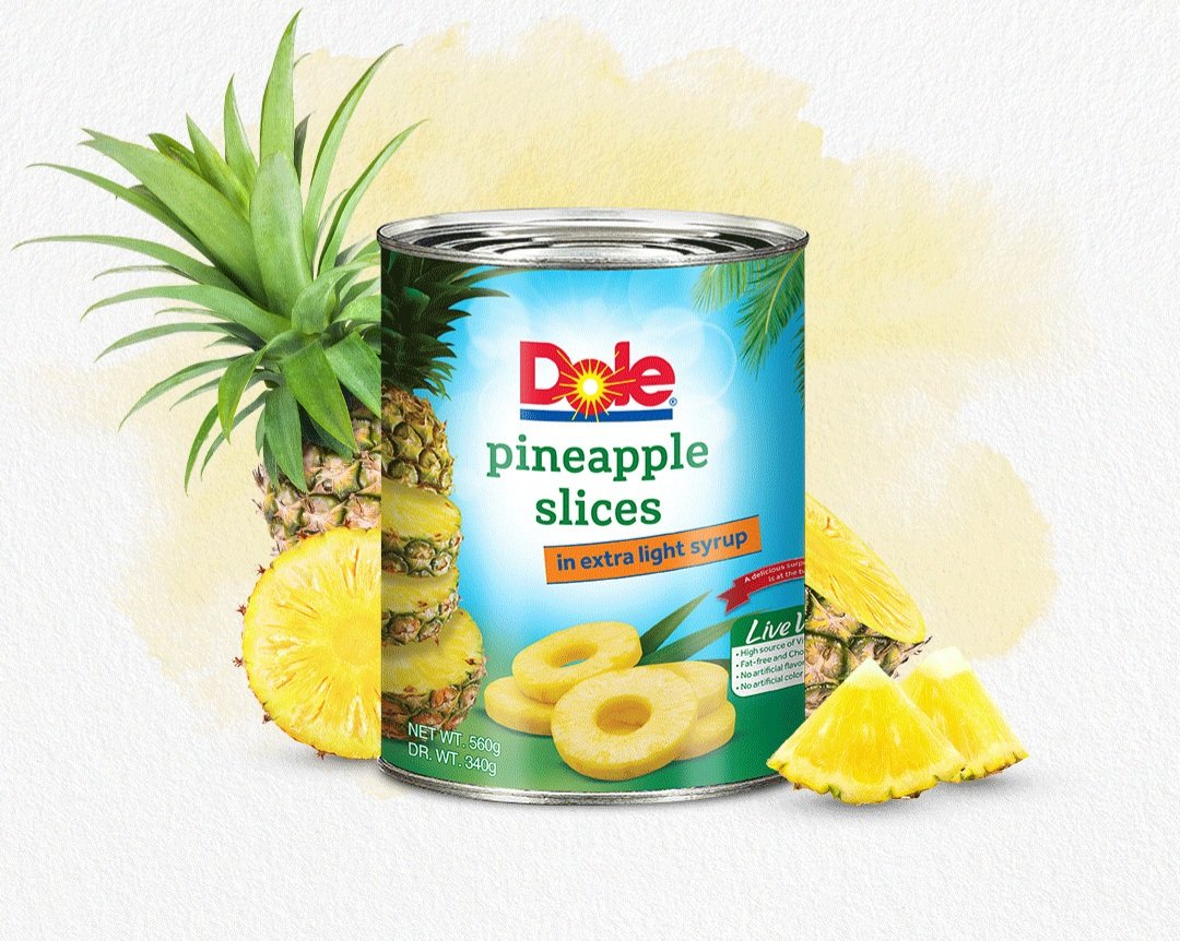 Dứa tươi nguyên lát Dole 822g