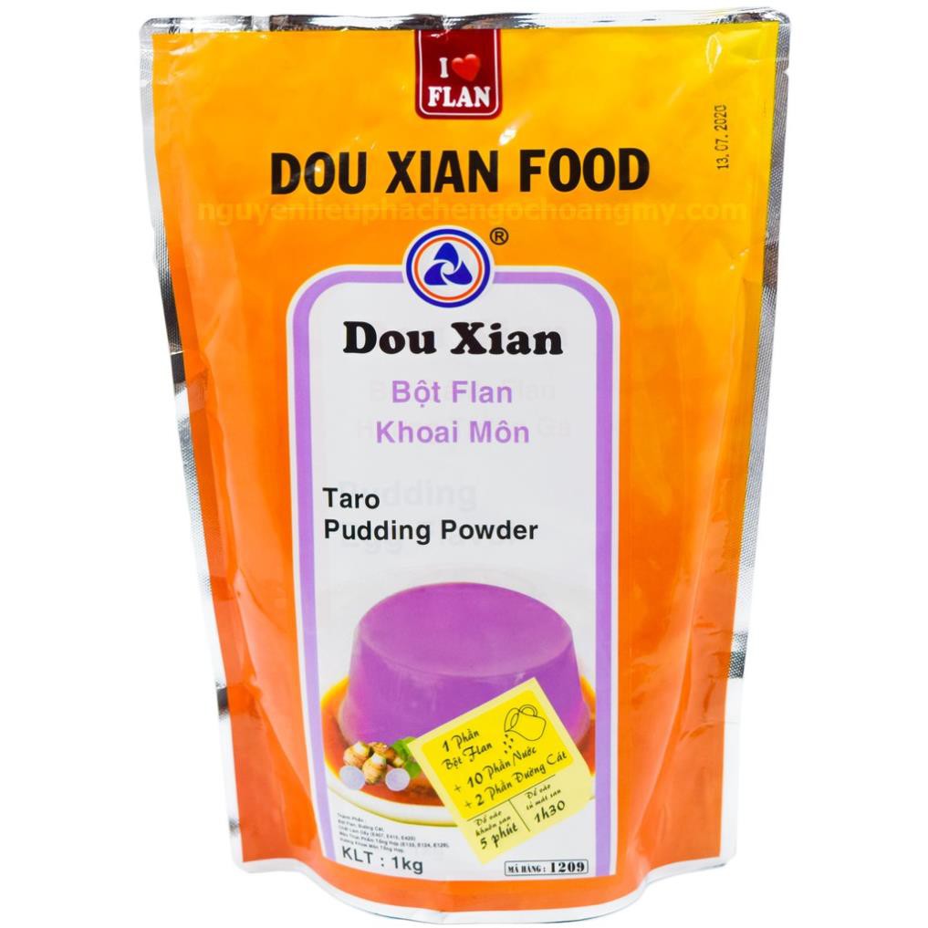 Bột pudding KHOAI MÔN Dou Xian 1kg (12 Bịch/T)