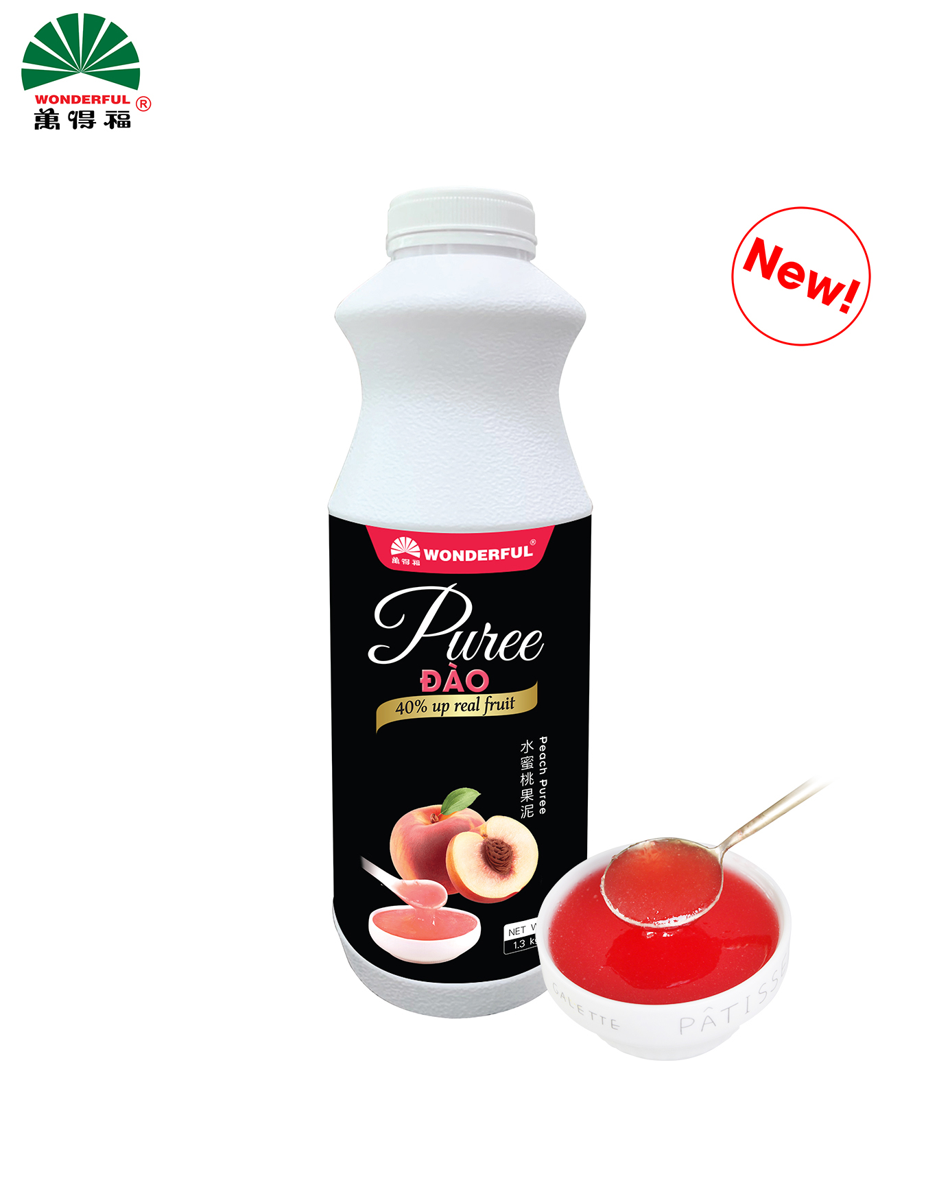 Puree đào WDF 1.3kg