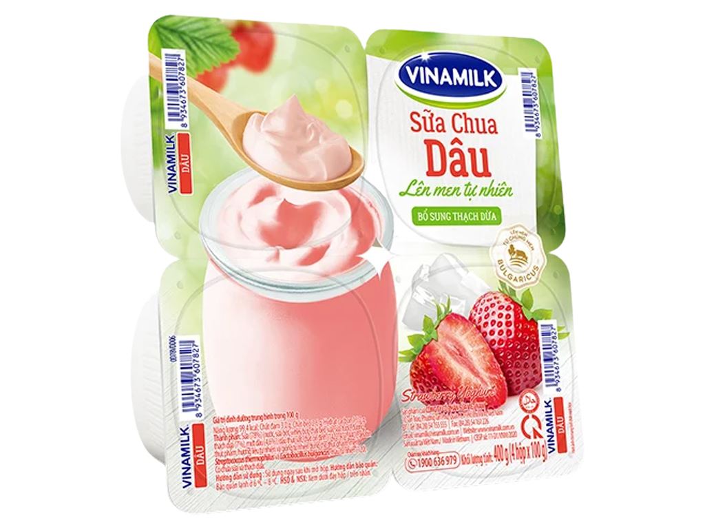 Sữa chua dâu Vinamilk 100g*4