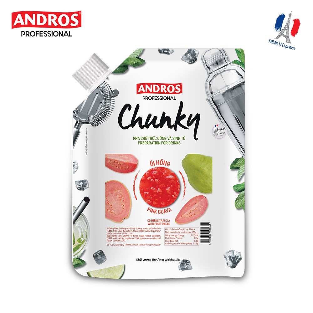 Mứt trái cây Chunky - Andros 1kg