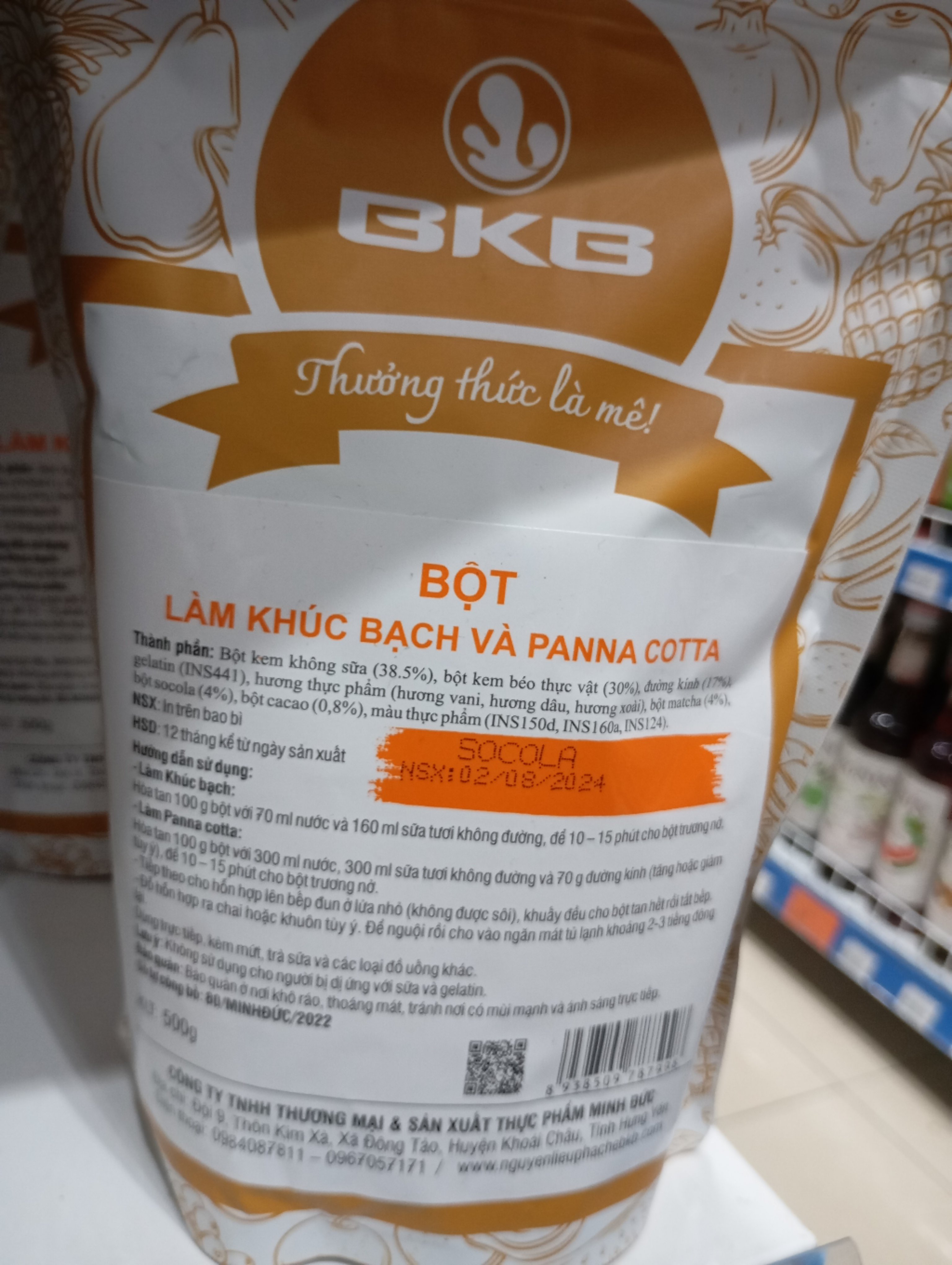 Bột khúc bạch sữa BKB 500g