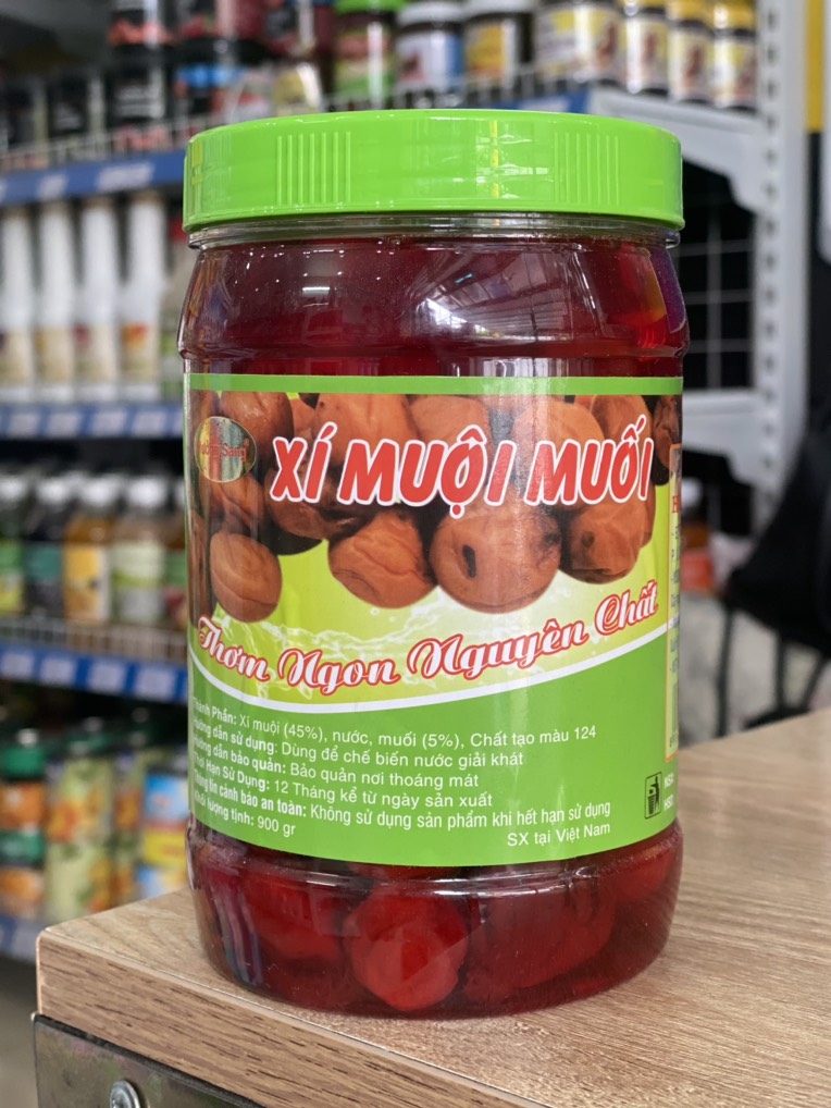 Xí muội ngâm nguyên trái Hưởng Sang 900g