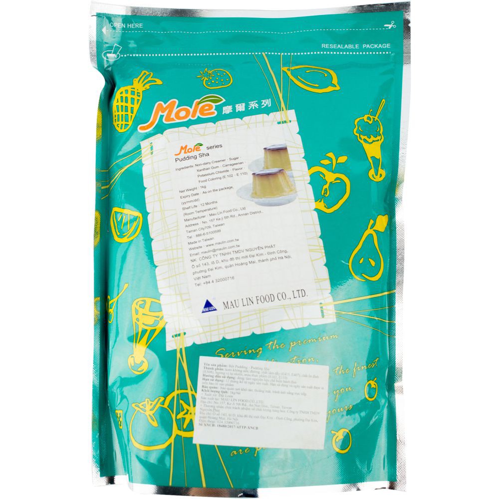 Bột pudding trứng Mole 1kg (20 Túi/T)