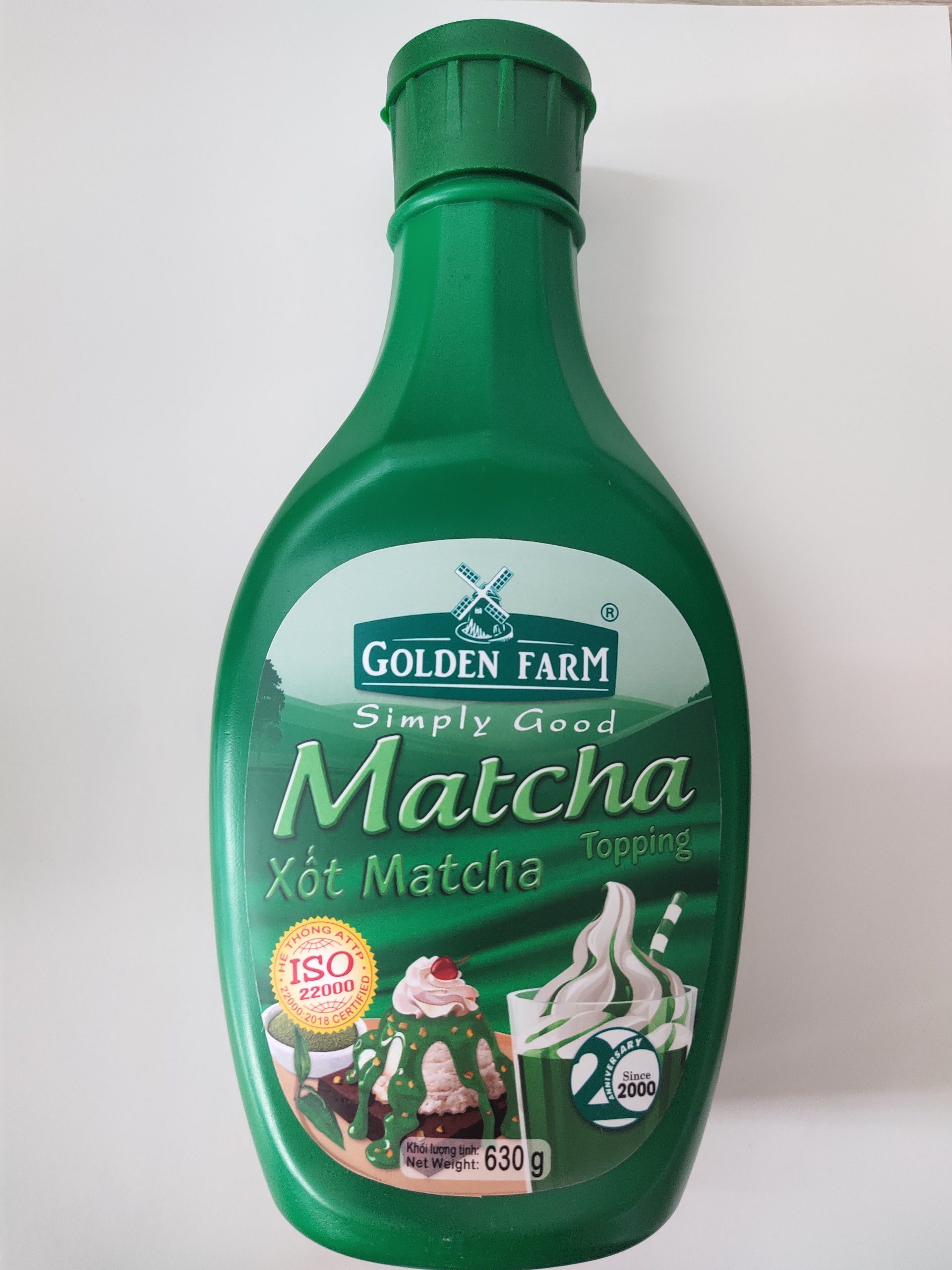 Sốt trà xanh matcha Golden Farm 630g