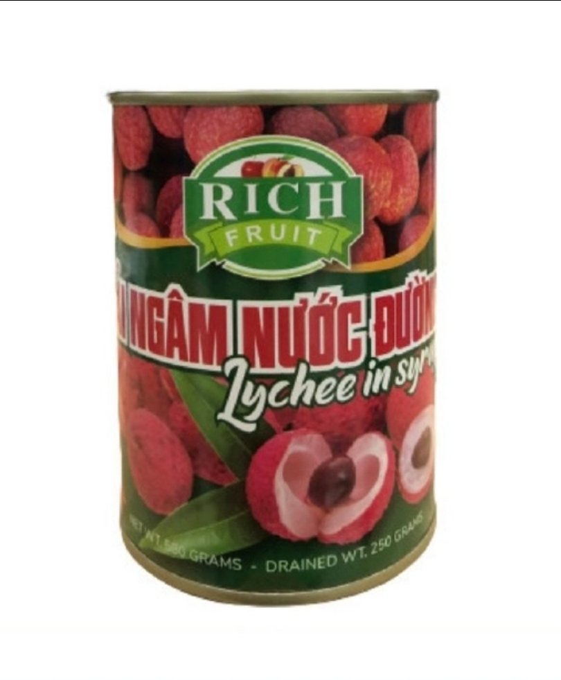 Vải ngâm Rich 565g