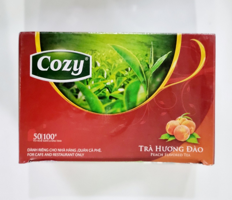Trà ĐÀO HỘP LỚN Túi Lọc Cozy 50x2g (24 Hộp/T)
