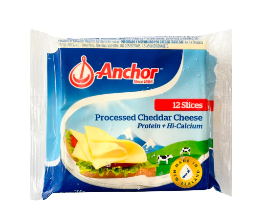 Phô mai lát cheddar slice Anchor 200g