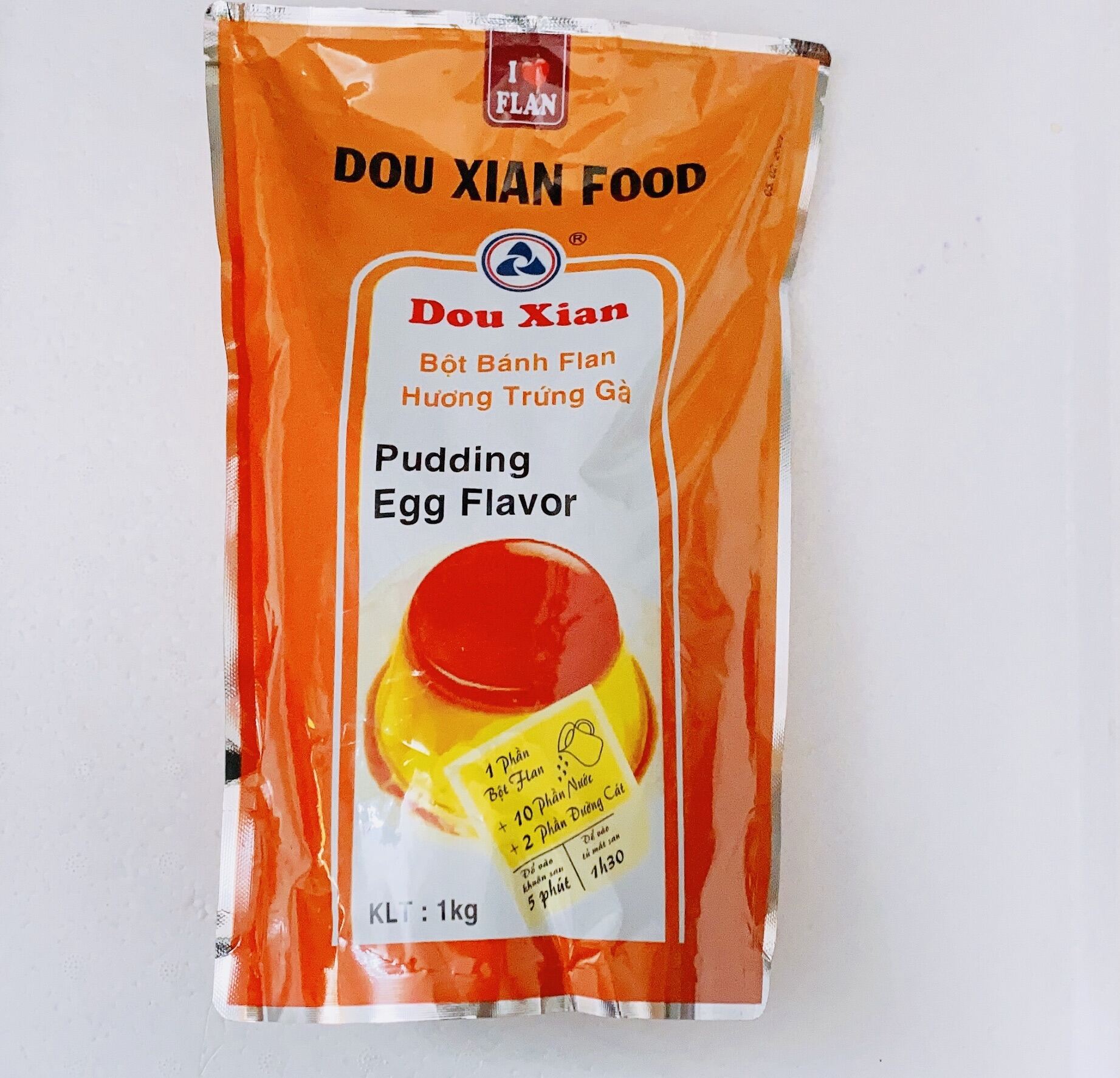 Bột pudding TRỨNG Dou Xian 1kg (12 Bịch/T)