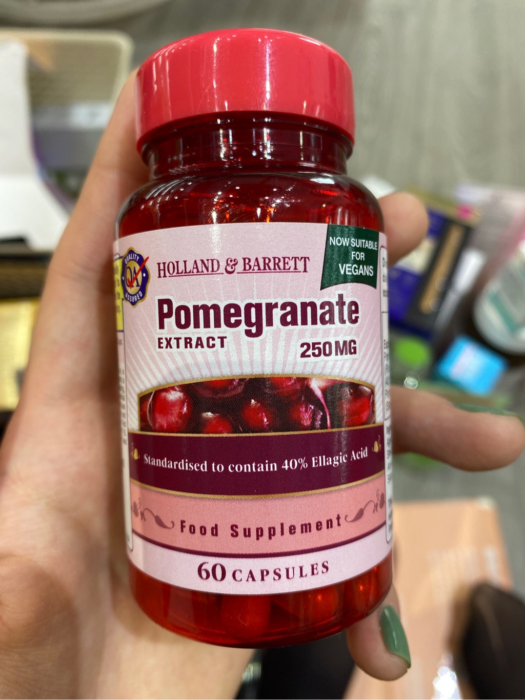 H&b Lựu Đỏ Pomegranate 250mg lọ 60v
