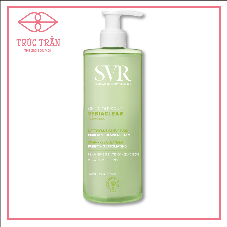 Gel Rửa Mặt SVR Không Chứa Xà Phòng Cho Da Dầu 400ml Sebiaclear Gel Moussant