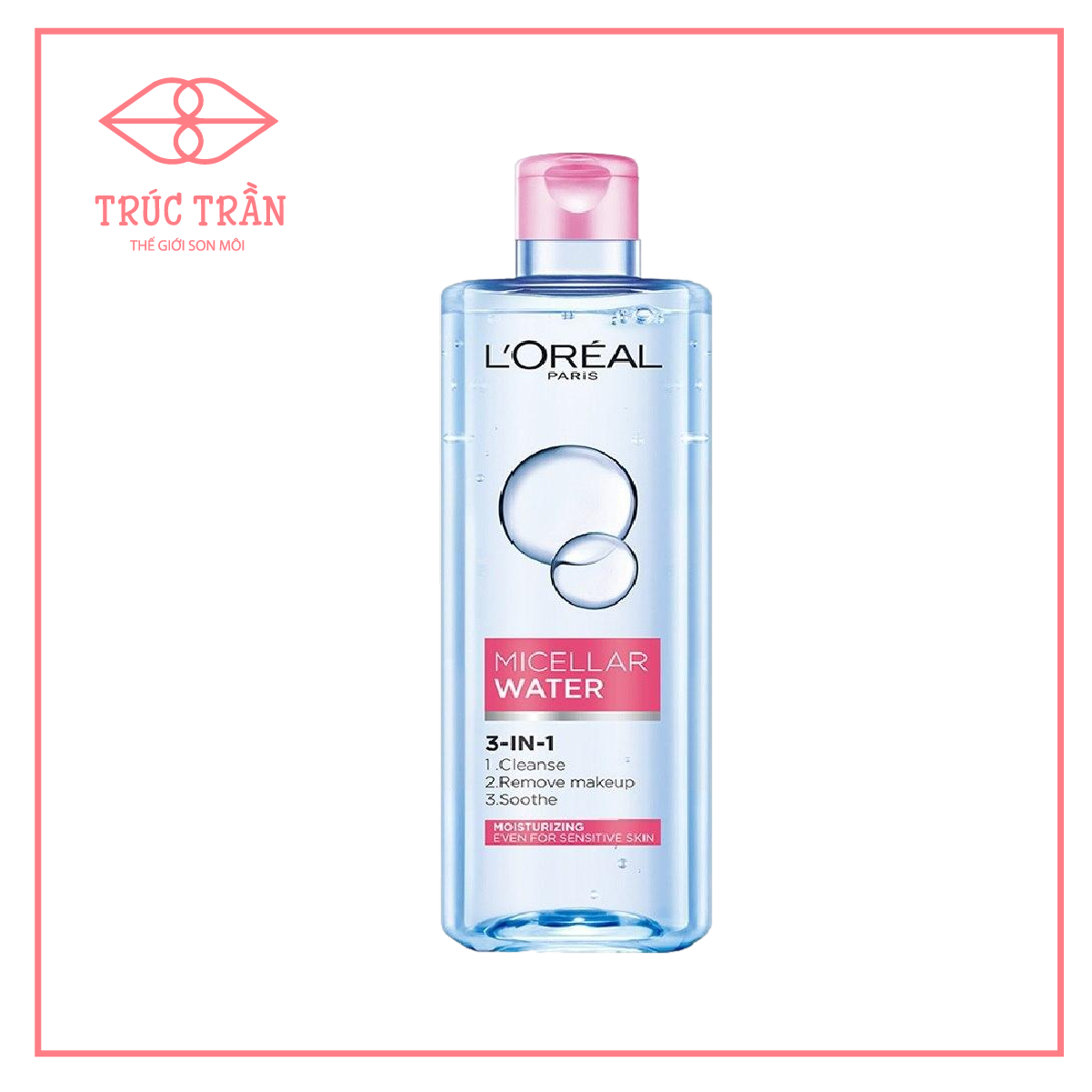 Tẩy trang Loreal hồng
