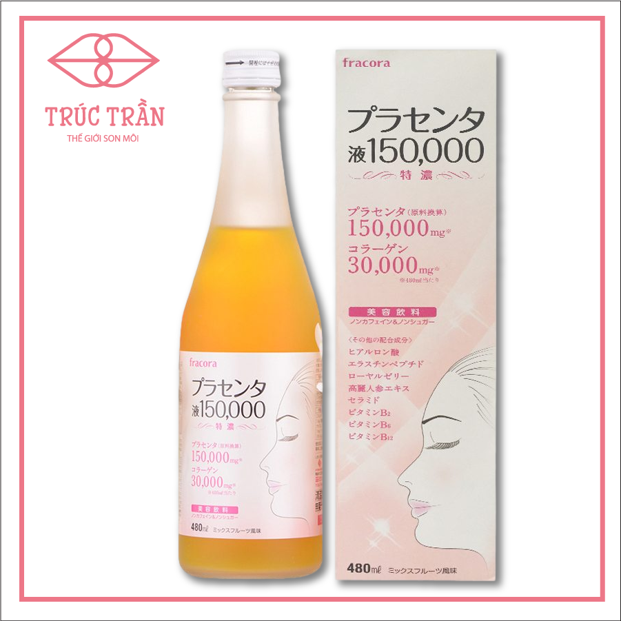 Nước Uống Trắng Da Nhau Thai Cừu Collagen Fracora Placenta 150.000MG