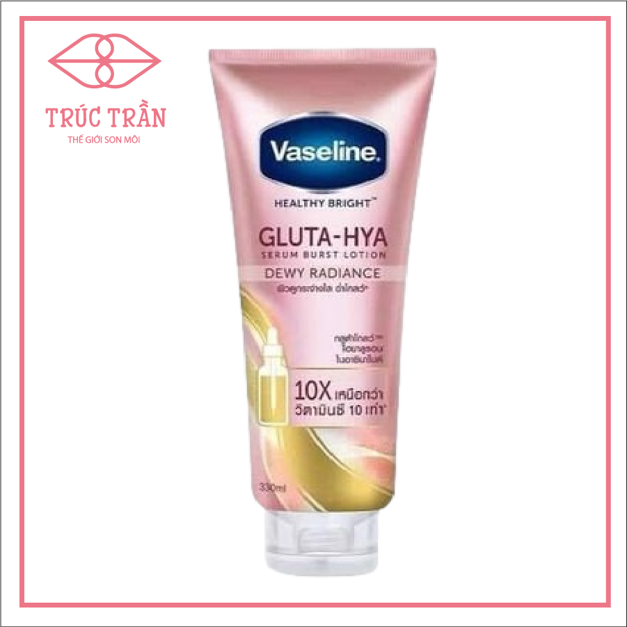 Sữa Dưỡng Thể 10x VASELINE GLUTA HYA SERUM Chai hồng - Burst Lotion Dewy Radiance