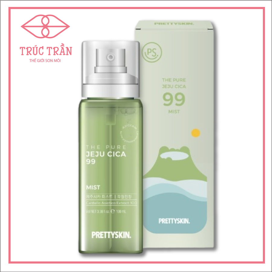 Xịt Khoáng Rau Má Prettyskin The Pure Jeju Cica