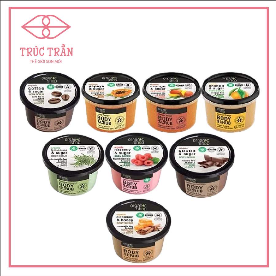 Tẩy da chết body hoa hồng organic