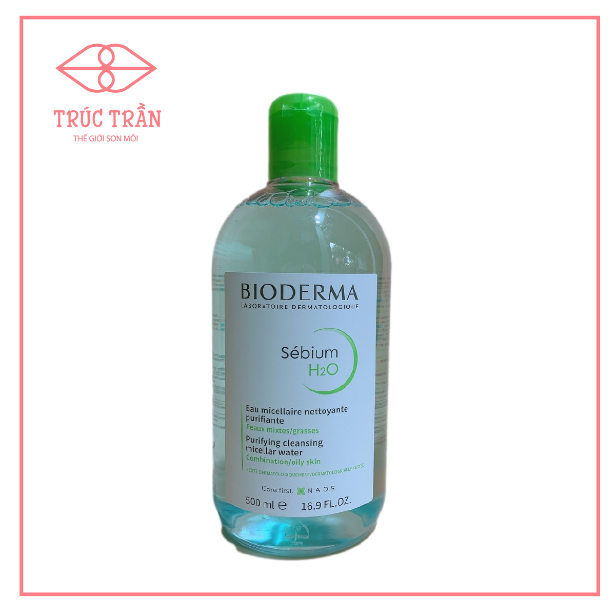 Tẩy Trang Bioderma Sebium H2O Xanh Lá Cho Da Dầu Mụn 500ml