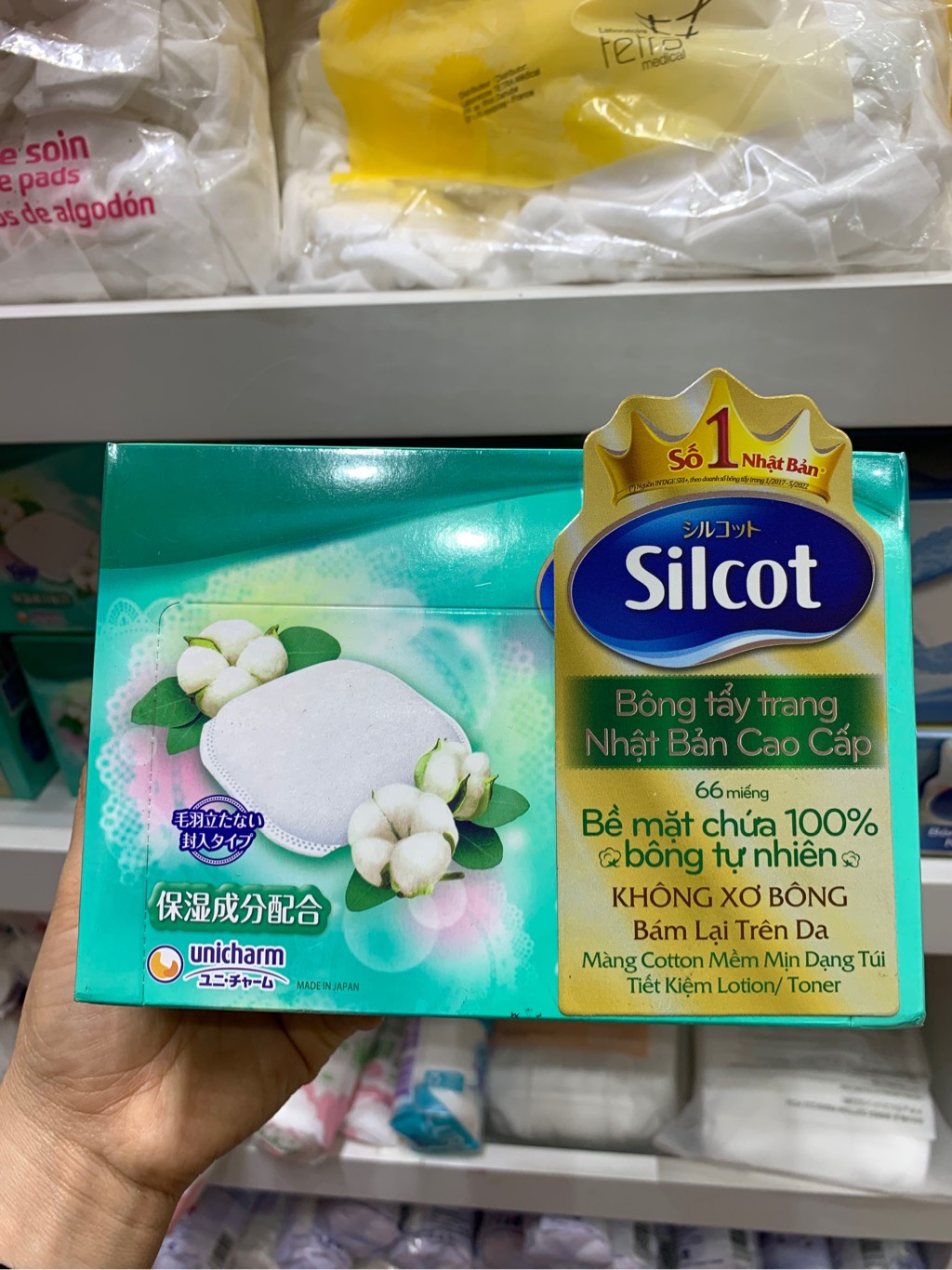 Bông Silcot Xanh Ngọc