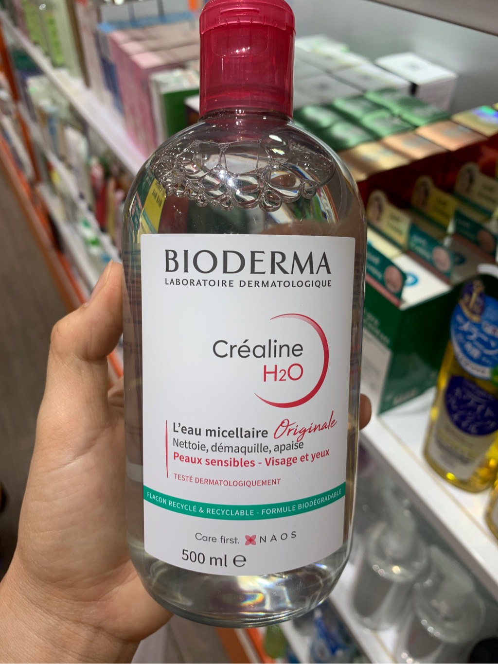 Tẩy Trang Bioderma Hồng Vạch Xanh