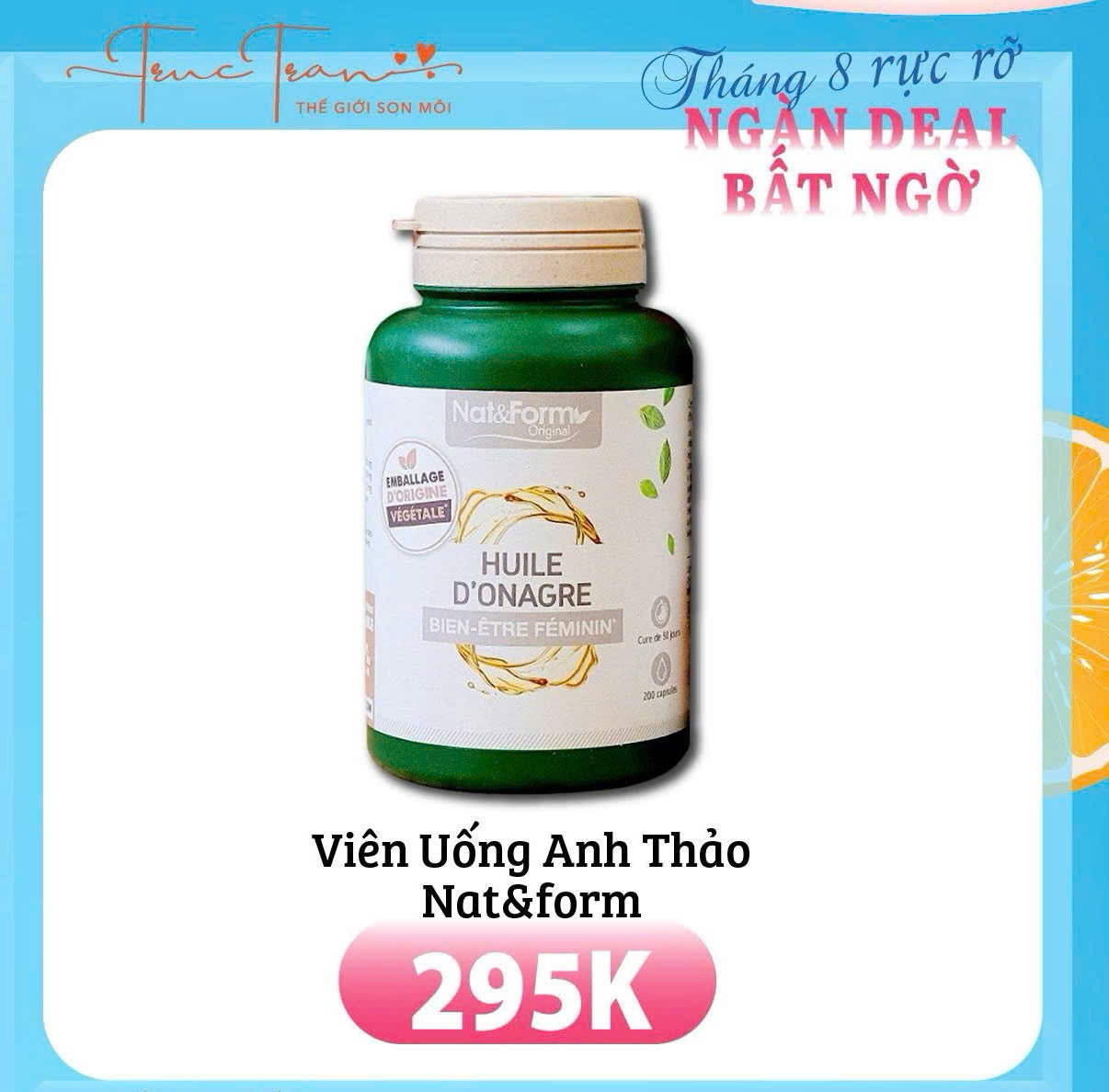 Tinh dầu hoa anh thảo Nat&form