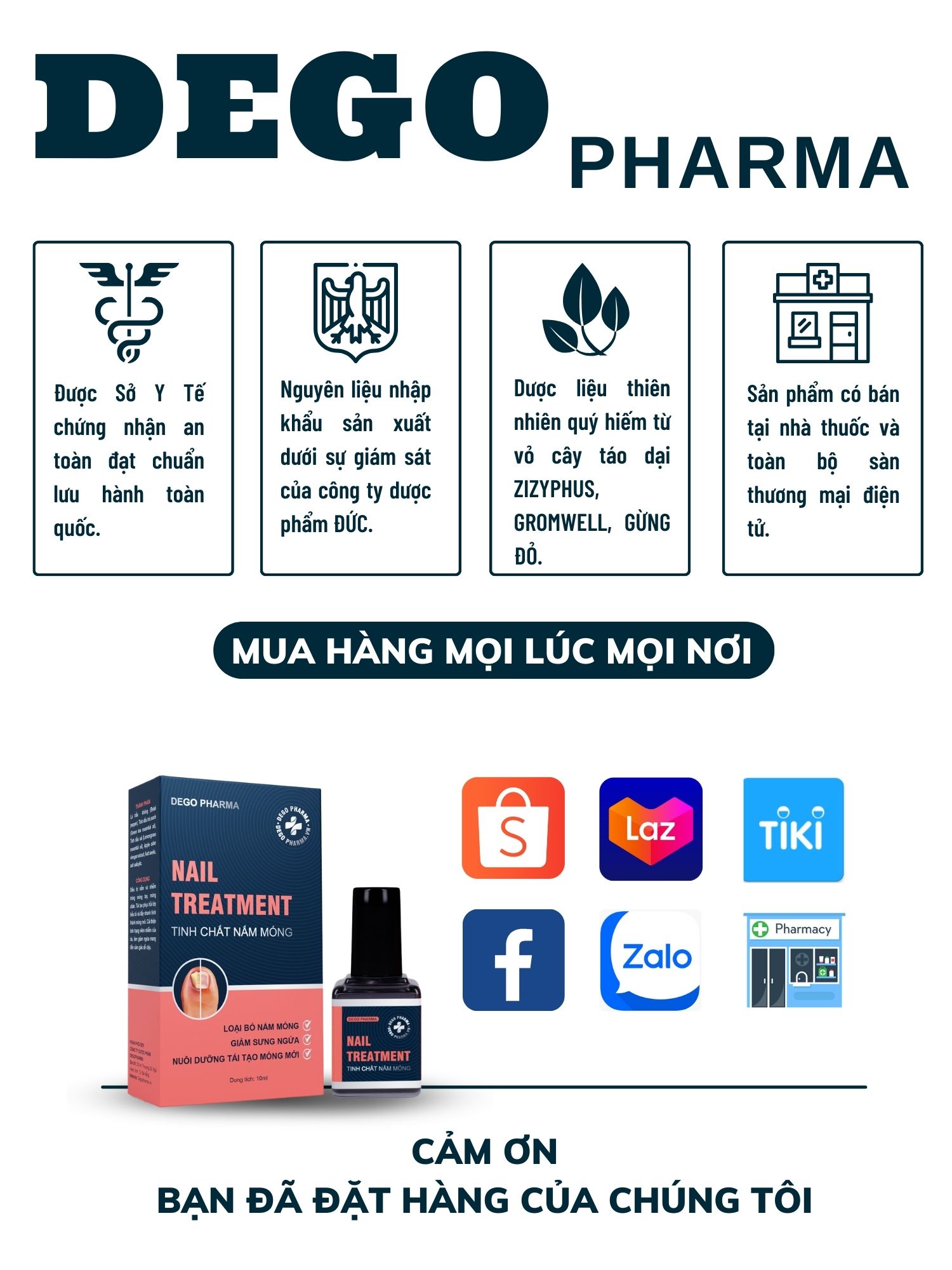 Giá cả và nơi mua thuốc trị nấm móng tay Dego Pharma