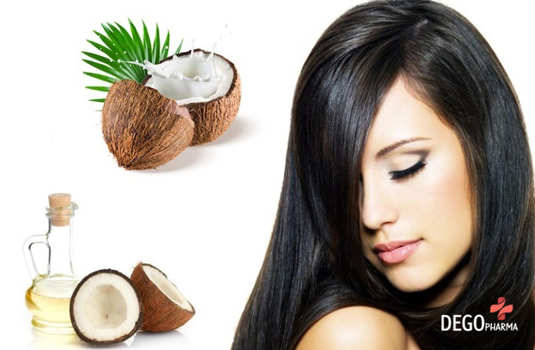 trị rụng tóc bằng dầu dừa. 