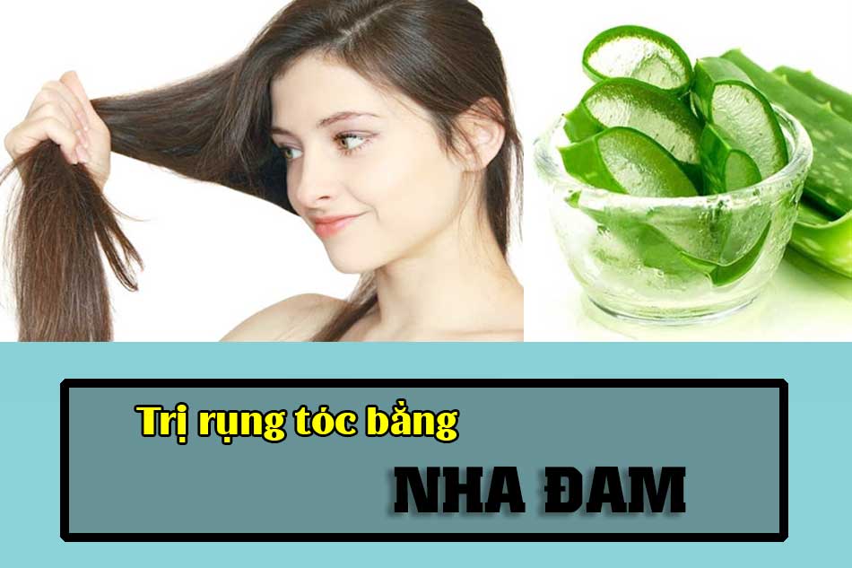 trị rụng tóc bằng nha đam