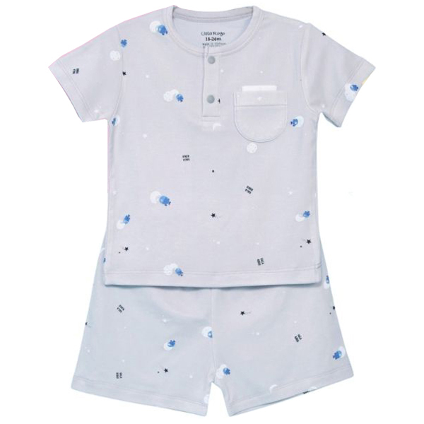 Bộ UalaRogo 18-24M ngắn 2236 - Xám