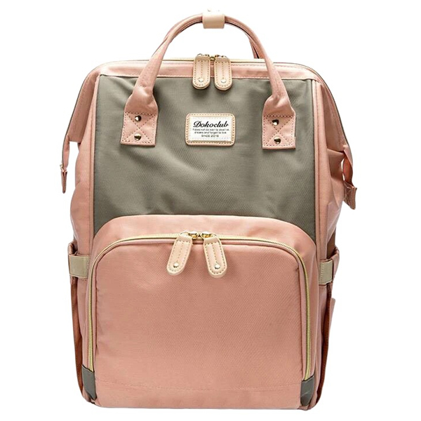 Balo bỉm sữa Dokoclub - Hồng Xám