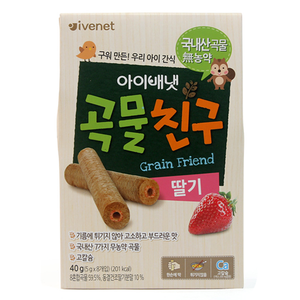 Bánh cuộn ngũ cốc Ivenet vị dâu 9M+ 40g