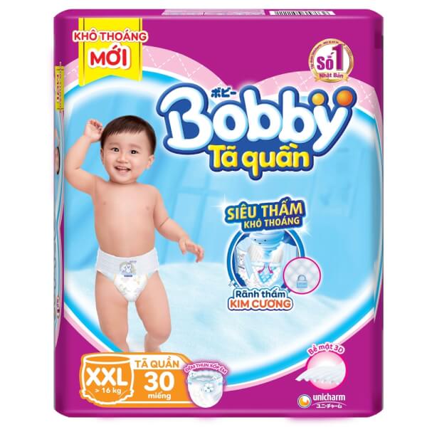 Bỉm - Tã quần Bobby size XXL 30 miếng (trên 16kg) - (giao bao bì ngẫu nhiên)