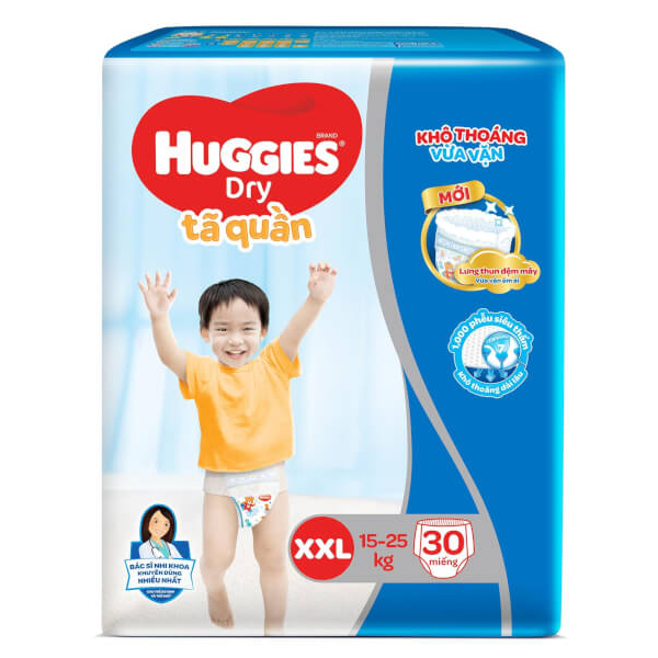 Bỉm - Tã quần Huggies size XXL 30 miếng (15-25kg) - (giao bao bì ngẫu nhiên)