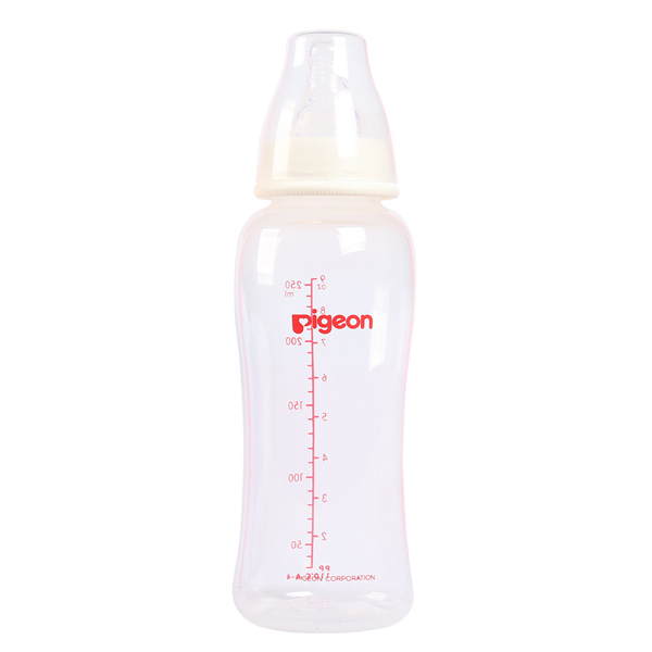 Bình sữa Pigeon Streamline nhựa PP cổ hẹp 250ml