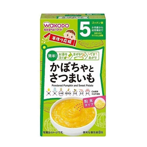 Bột ăn dặm Wakodo vị rau củ, kem bắp, bí đỏ cho bé từ 5 tháng tuổi 19.8g
