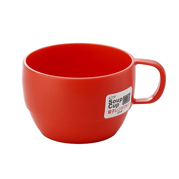 Cốc súp thấp Inomata 350ml - Đỏ