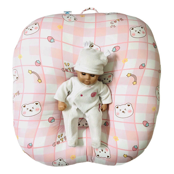 Gối chống trào ngược MonMon - Hồng gấu