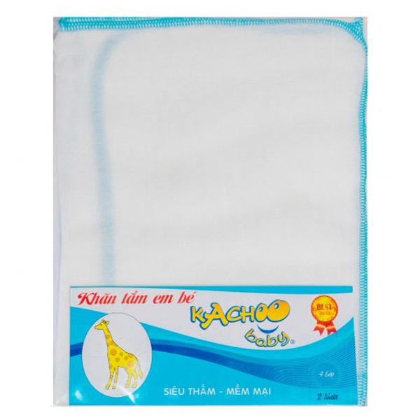 Set 2 khăn tắm Kachoo Baby 4 lớp 70x80cm (giao màu ngẫu nhiên)