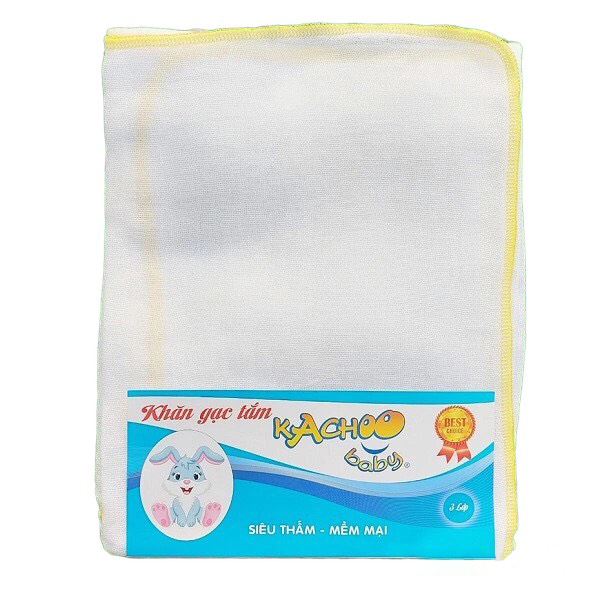 Set 2 khăn tắm 3 lớp Kachoo Baby 70x80cm (giao màu ngẫu nhiên)
