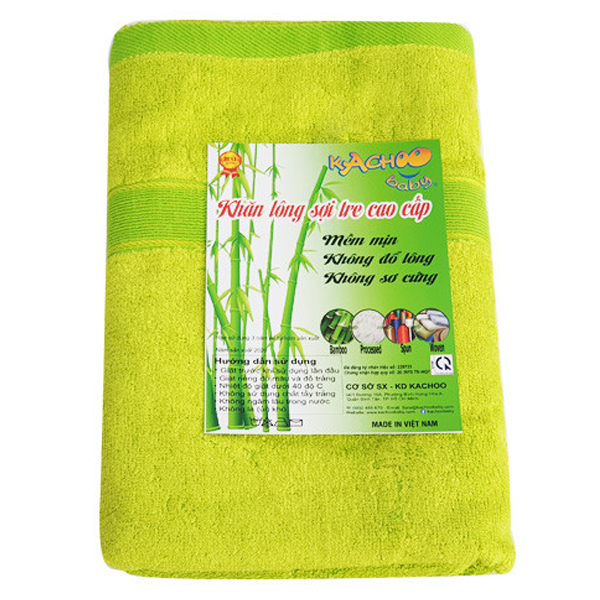 Khăn tắm sợi tre Kachoo Baby 50x100cm (giao màu ngẫu nhiên)