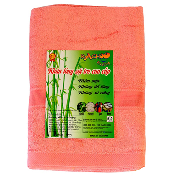 Khăn tắm sợi tre Kachoo Baby 60x120cm (giao màu ngẫu nhiên)