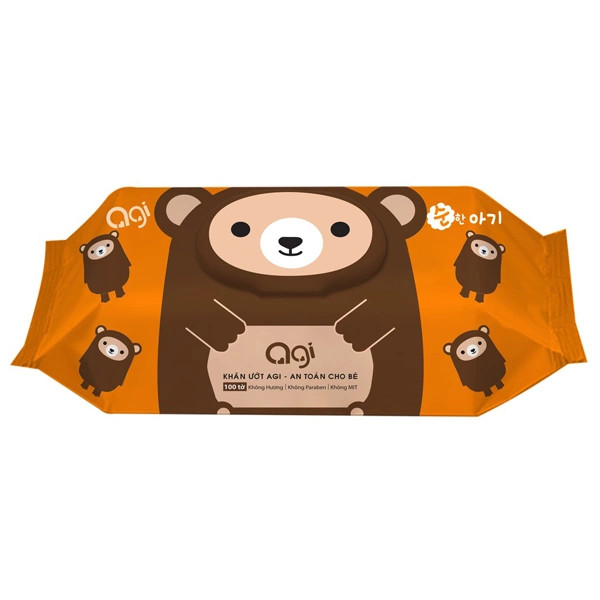 Khăn ướt Agi gấu không mùi 100 miếng