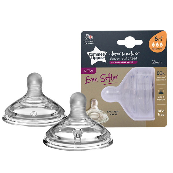 Núm ty thay thế bình sữa Tommee Tippee size từ 6 tháng