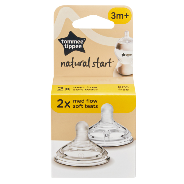 Núm ty silicon Tommee Tippee Medium Flow 3-6 tháng (vỉ đôi)