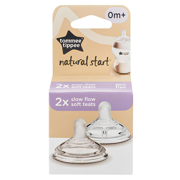 Núm ty silicon Tommee Tippee Variflow từ sơ sinh (vỉ đôi)